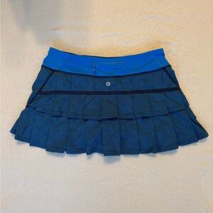 Lululemon Run Pace Setter Skirt - Blue Pattern